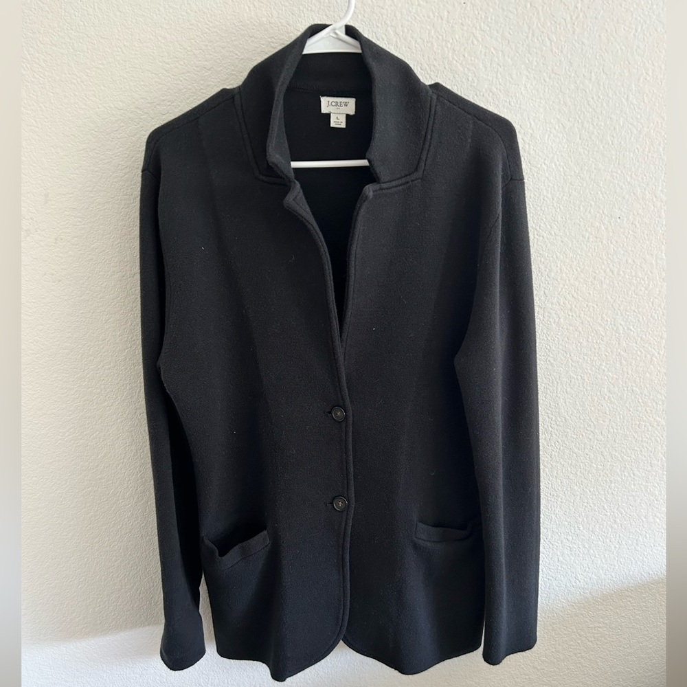 J.Crew Sweater Blazer in Black - SIZE L (runs large)